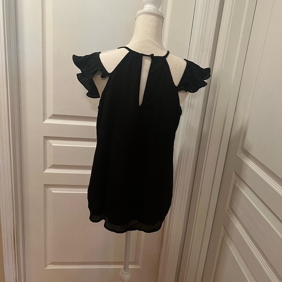 Shine star black polyester blouse Size L - Picture 2 of 7